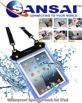 SANSAI iPad Waterproof Tablet Pouch for iPad also for Samsung Galaxy